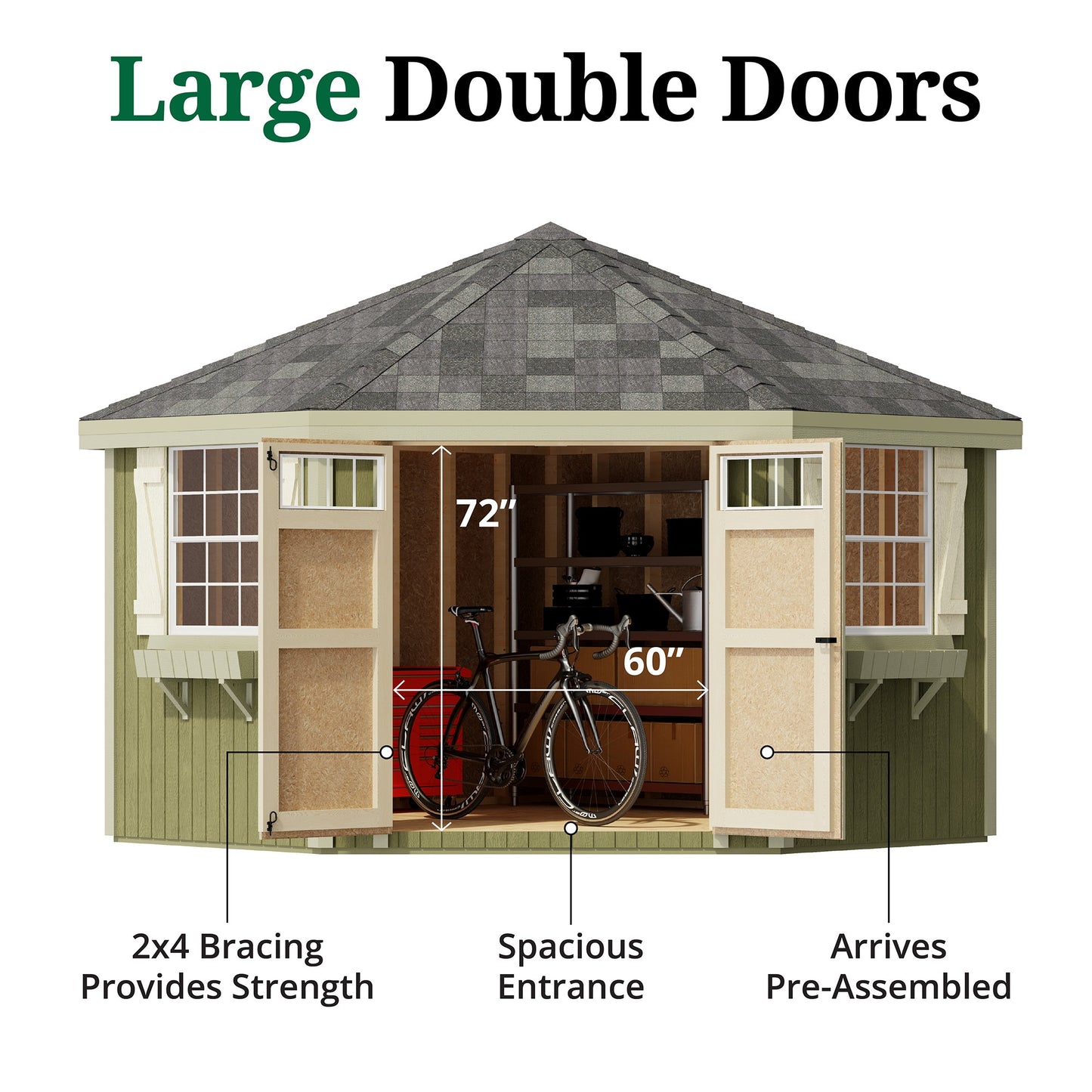 Colonial Five Corner Shed