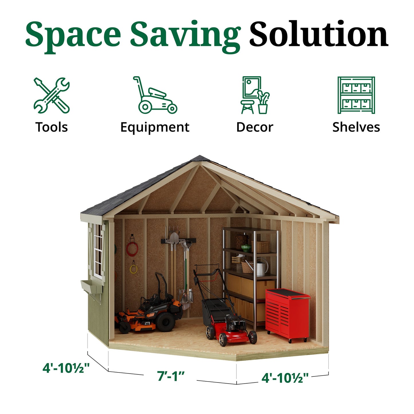 Colonial Five Corner Shed
