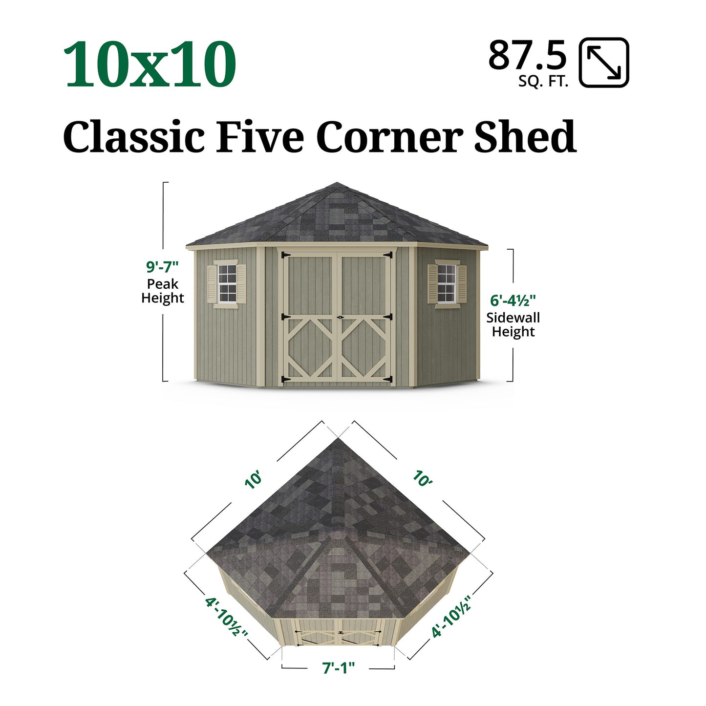 Classic Five Corner Shed