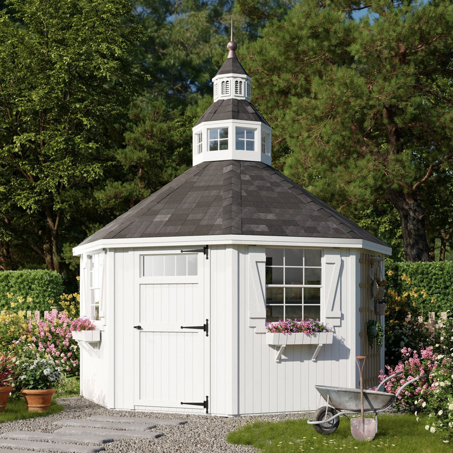 12x12 garden shed greenhouse lifestyle