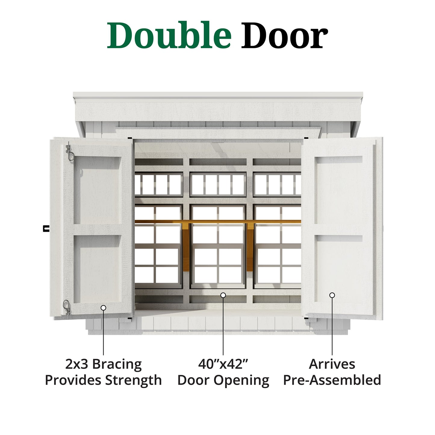petite greenhouse door opening