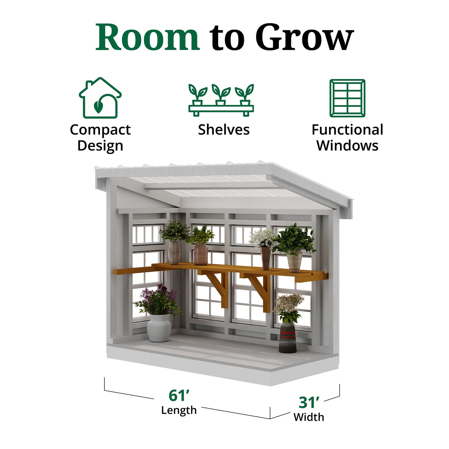 petite greenhouse interior