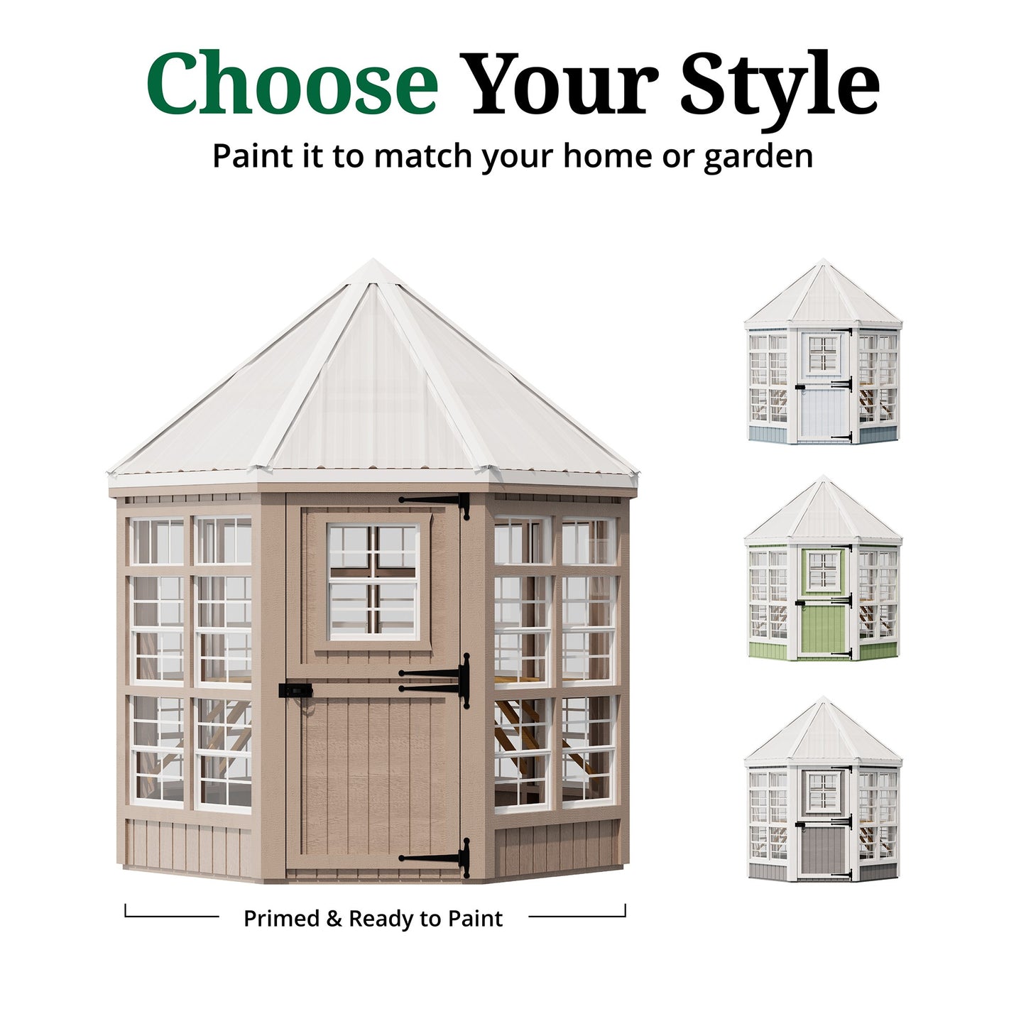 8x8 octagon greenhouse customize with paint