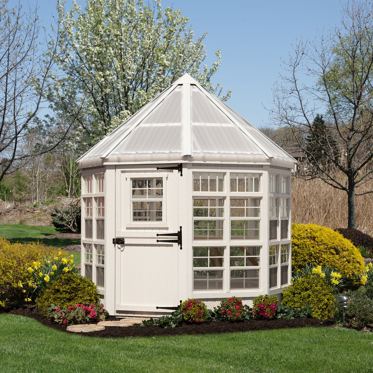 8x8 octagon greenhouse real lifestyle