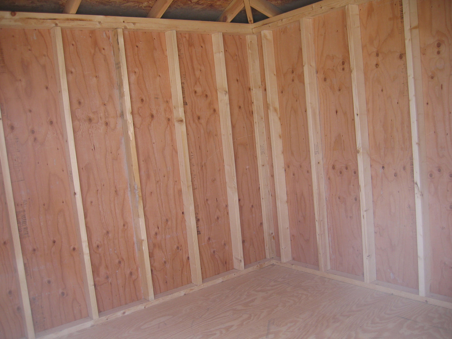 Classic Five Corner Shed interior