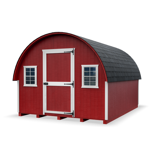 10x12 round roof chicken coop front