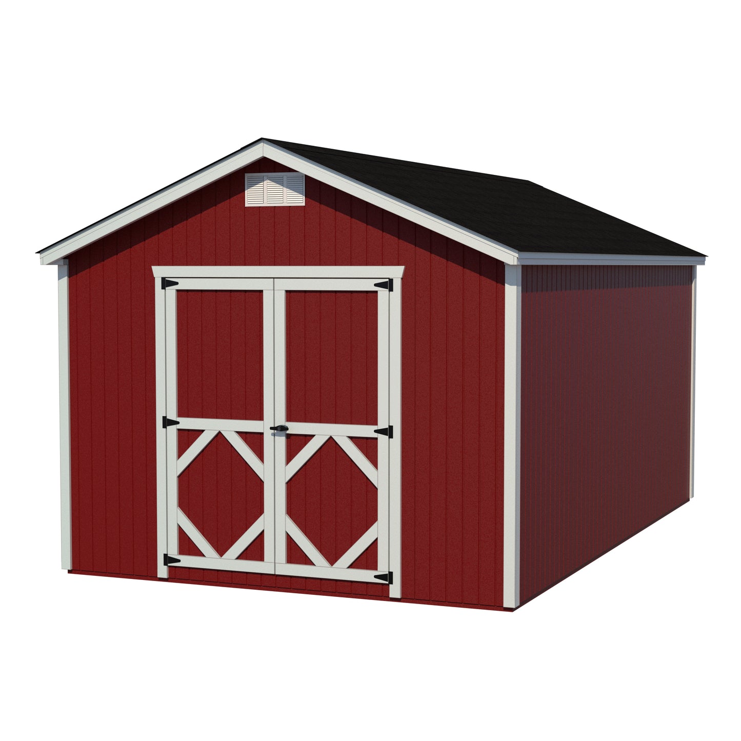 10x16 Classic gable shed in red