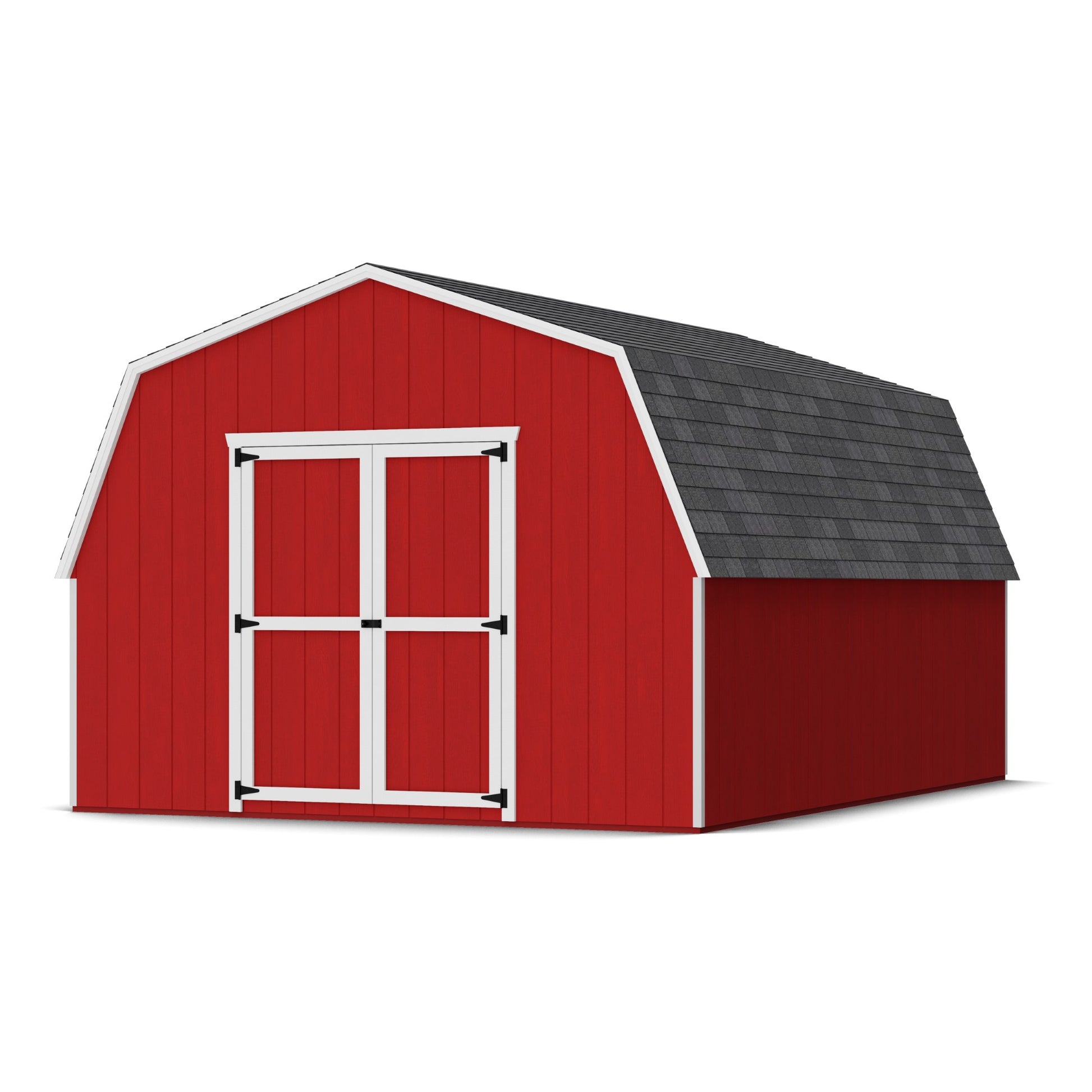 12x16 value gambrel barn with 4 foot sidewalls