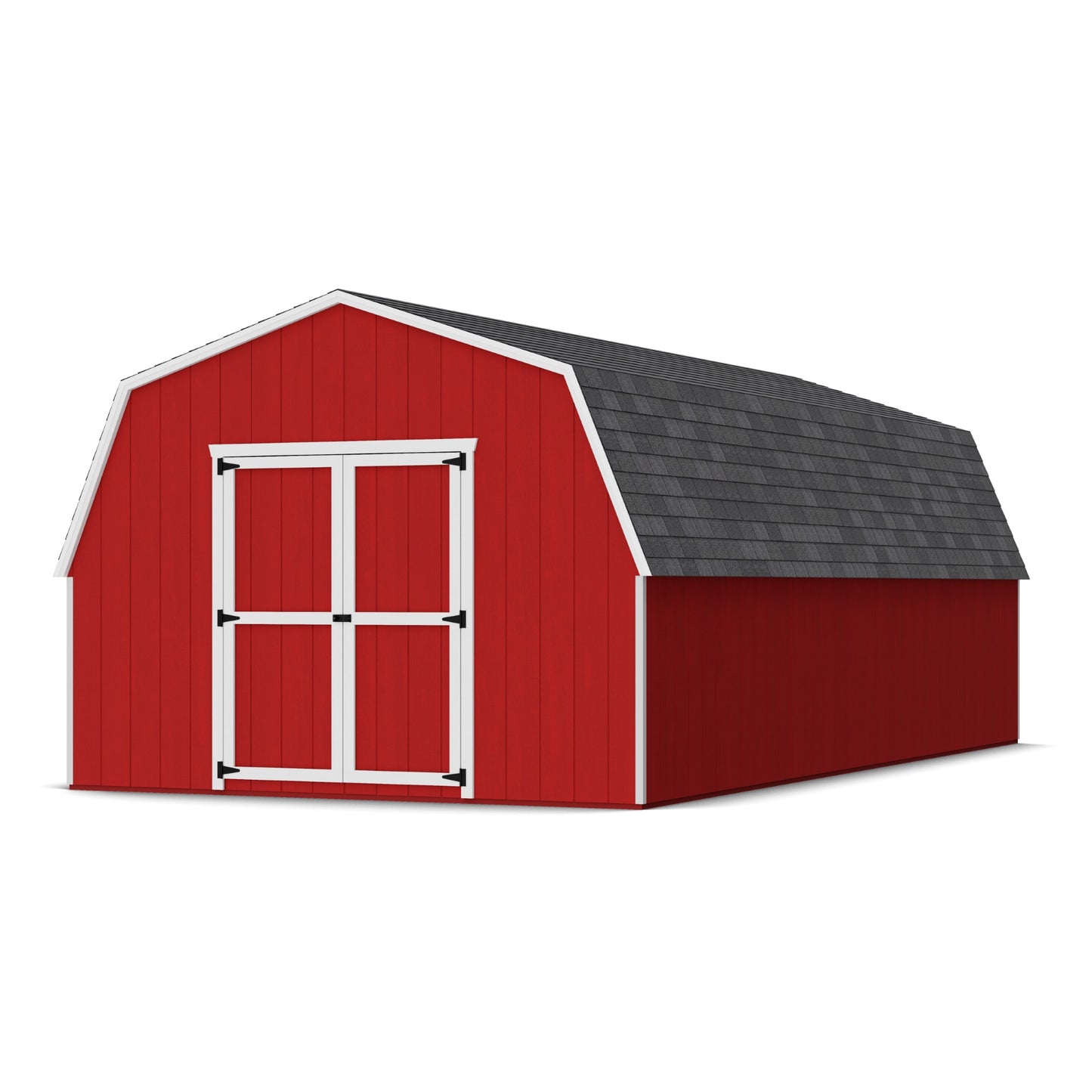 12x24 value gambrel barn with 4 foot sidewalls