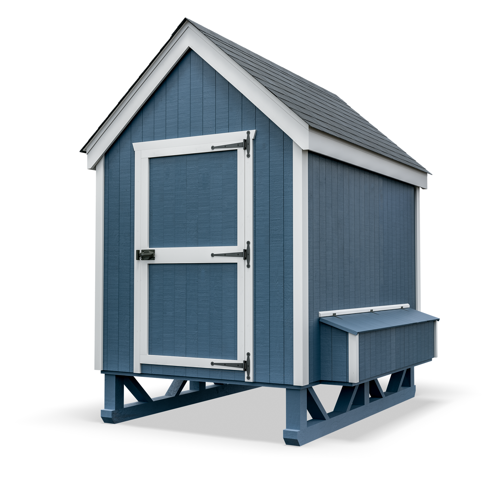 6x8 colonial gable chicken coop front