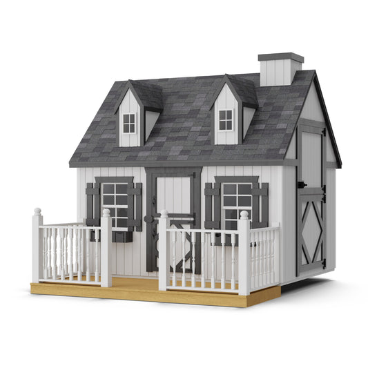 Cape Cod Playhouse with Deck & Rail