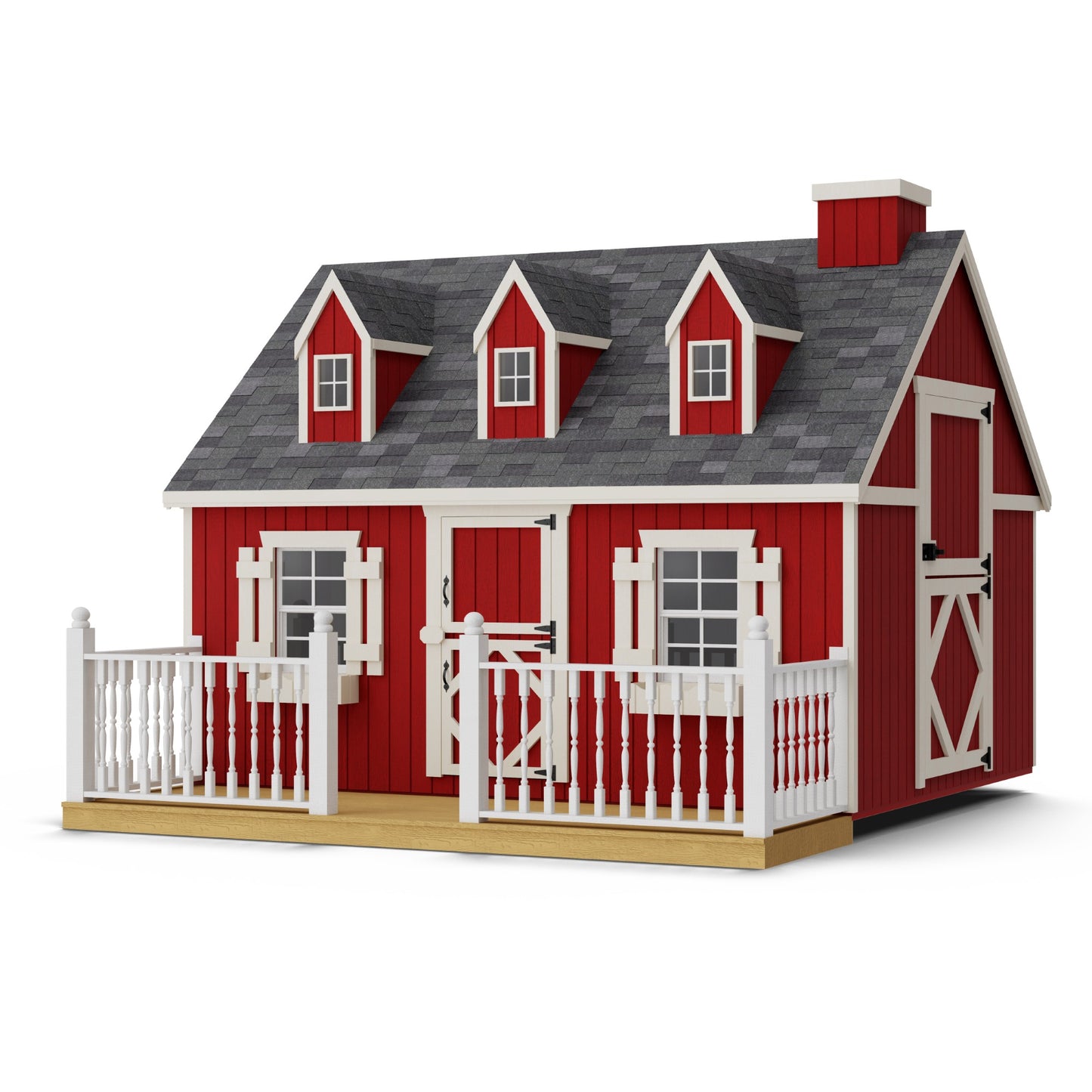 Cape Cod Playhouse with Deck & Rail