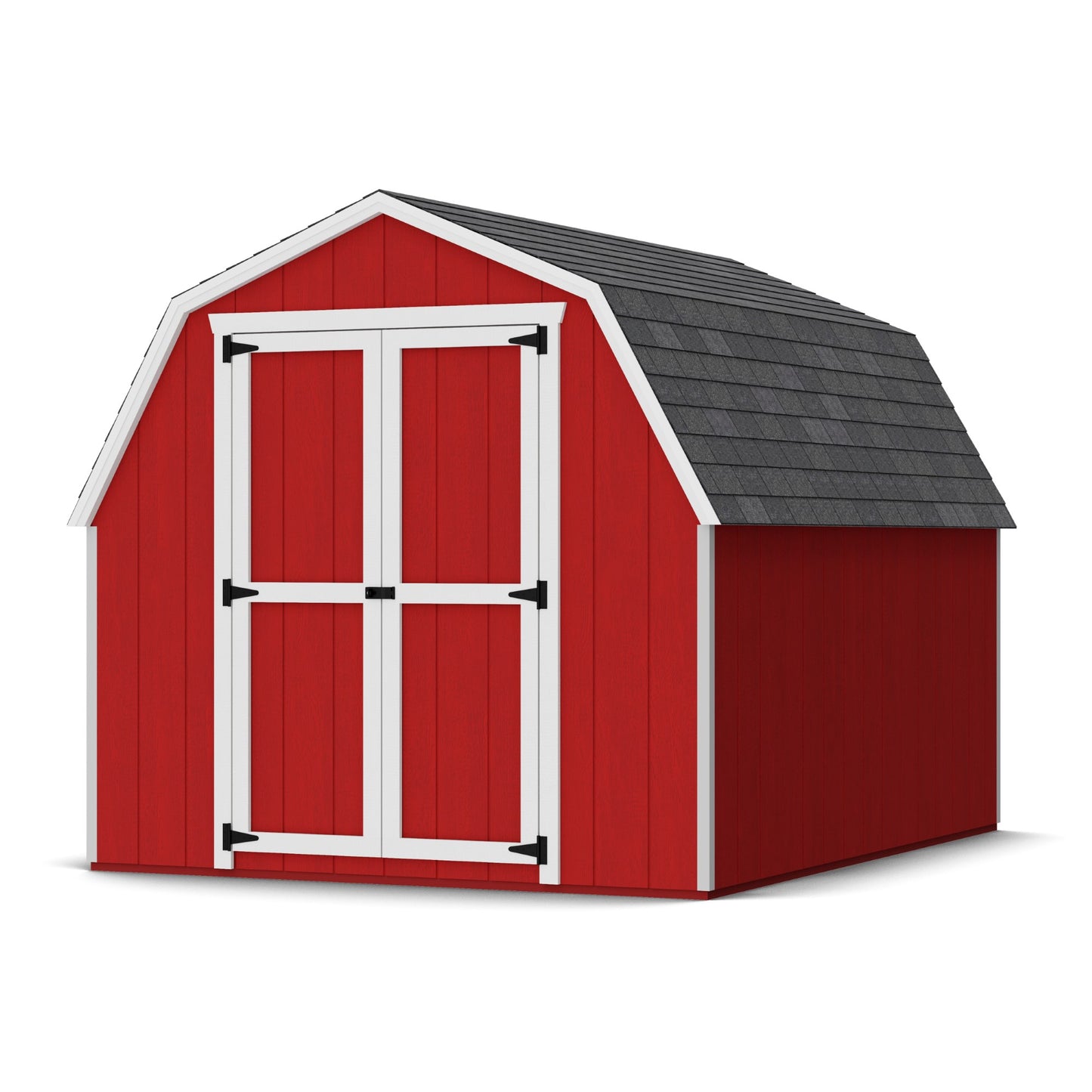 8x10 value gambrel barn with 4 foot sidewalls