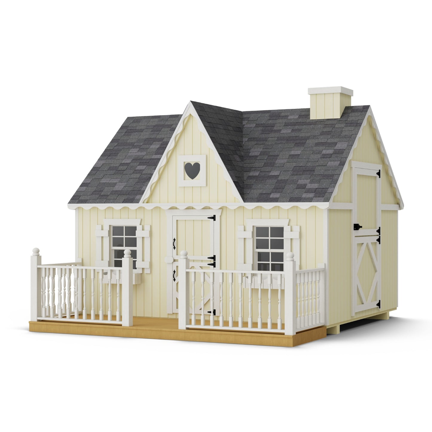 Victorian Playhouse with Deck & Rail
