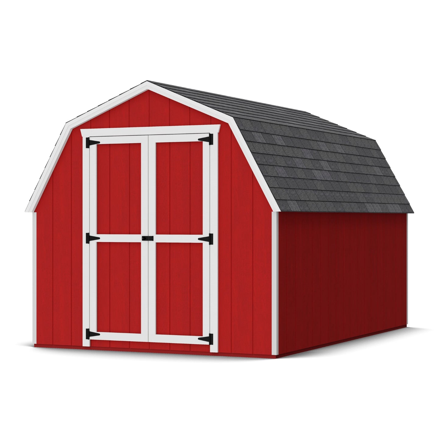 8x12 value gambrel barn with 4 foot sidewalls