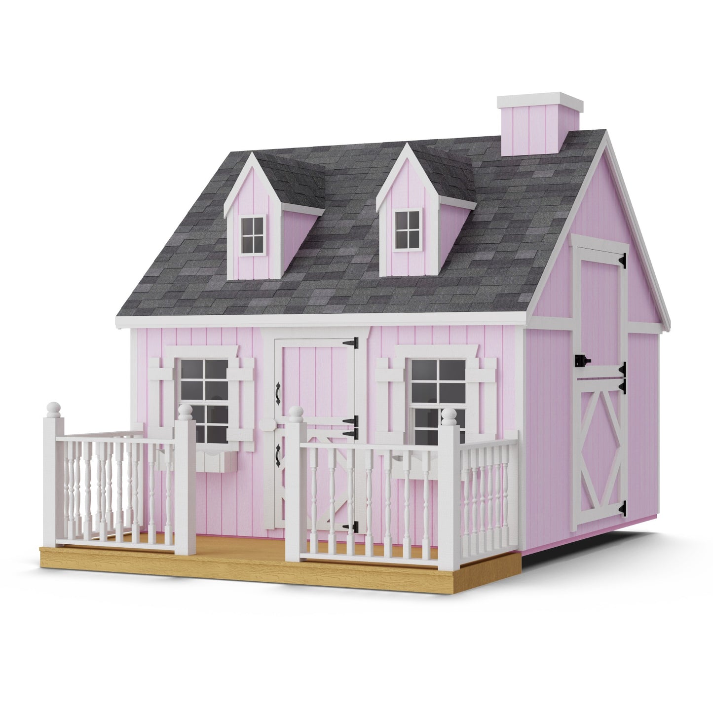 Cape Cod Playhouse with Deck & Rail
