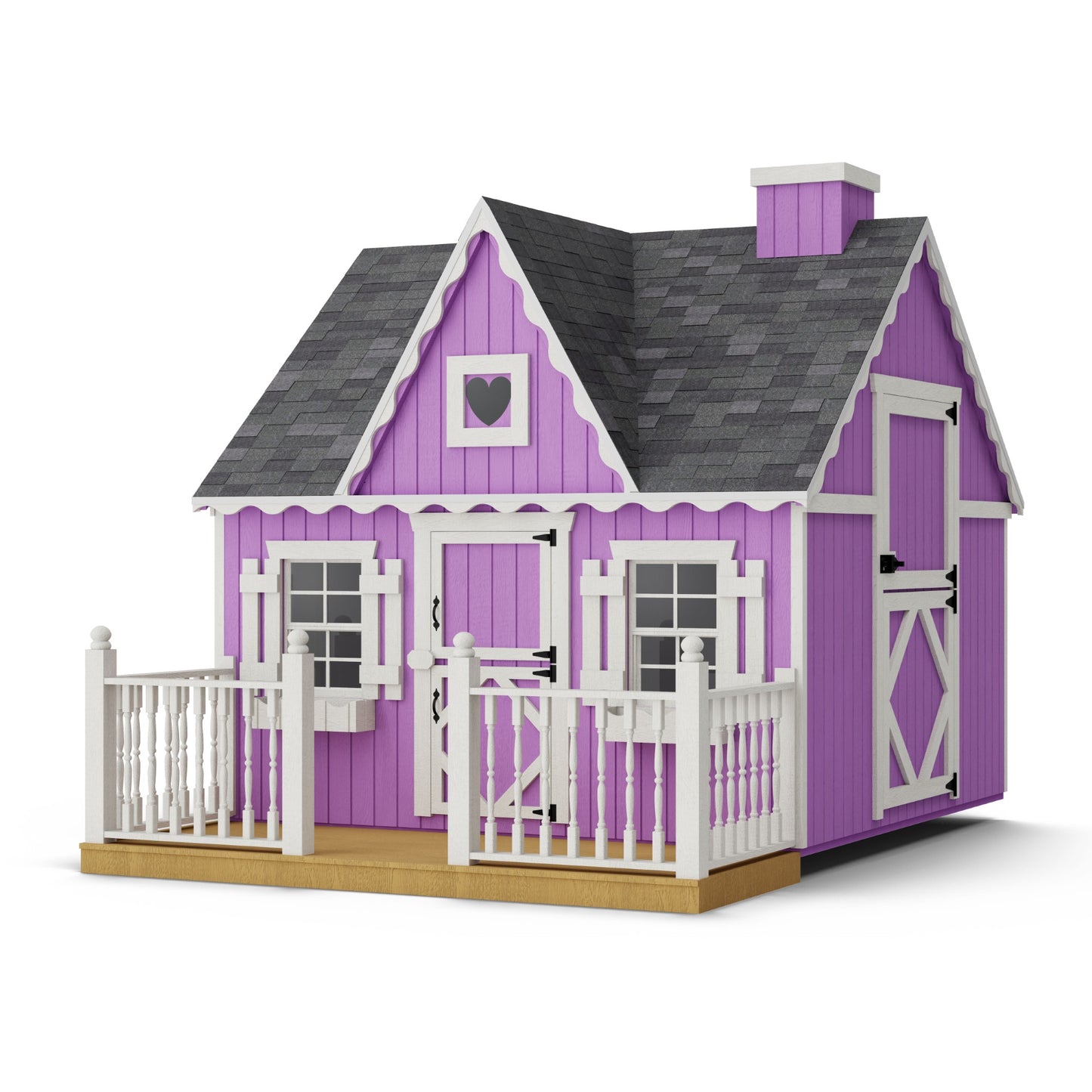 Victorian Playhouse with Deck & Rail