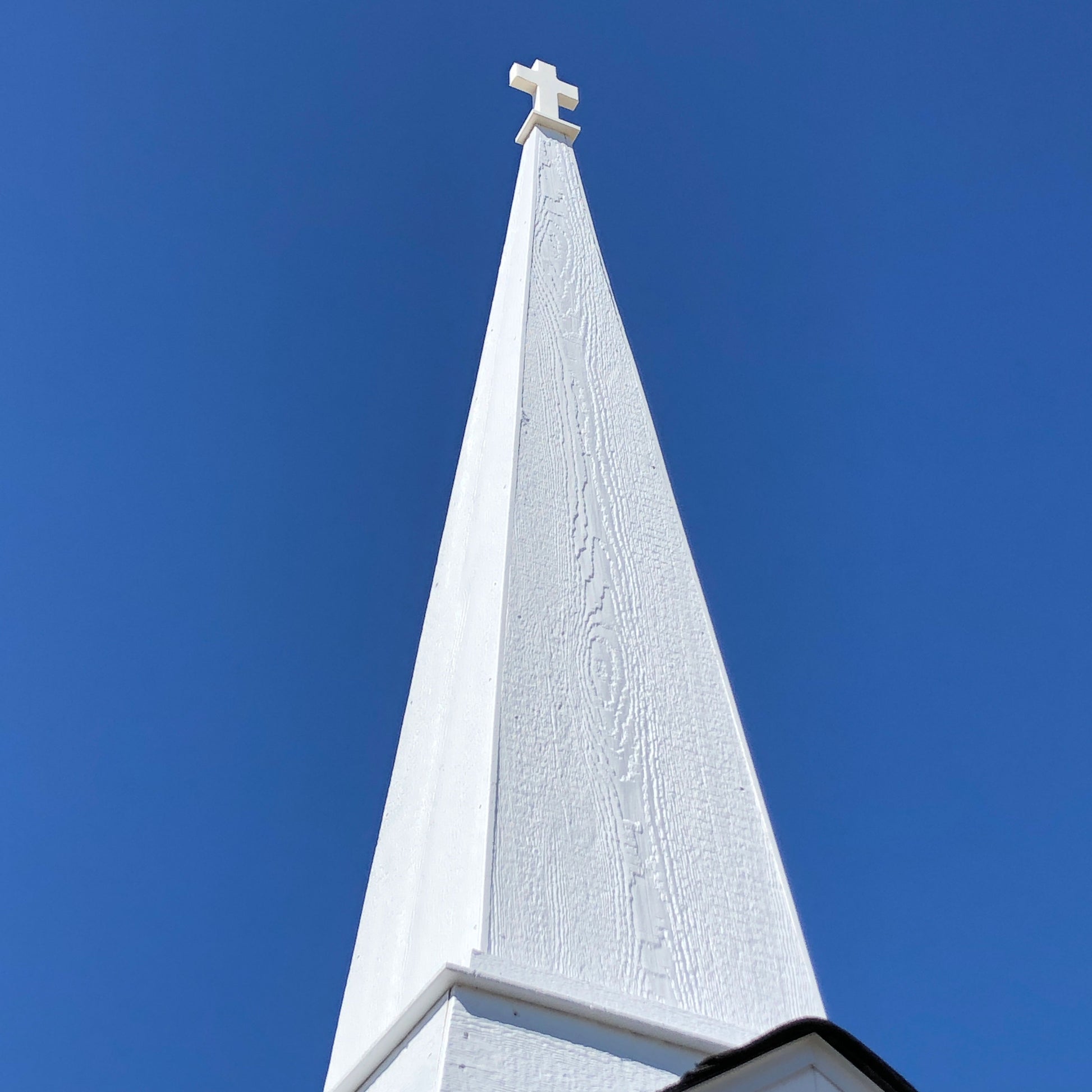 Little Cottage Chapel steeple with cross on top