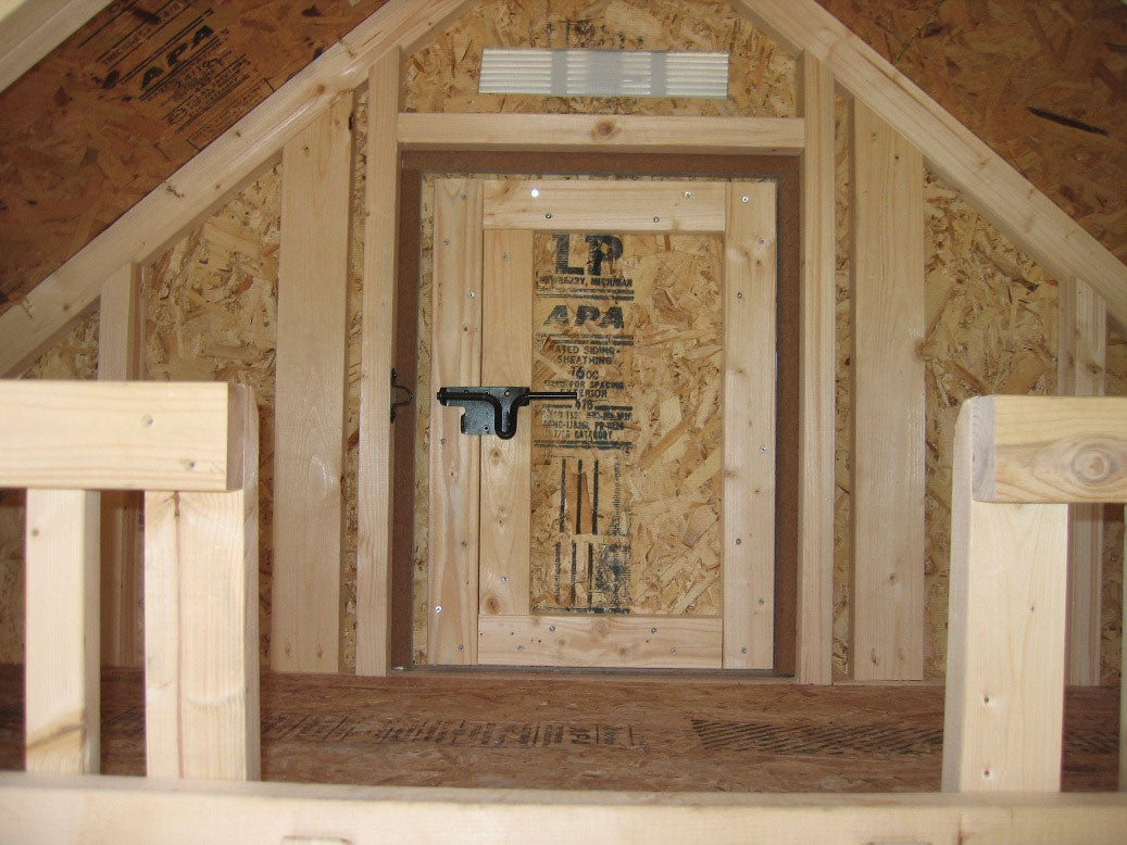 Craftsman Playhouse loft door entrance and exit