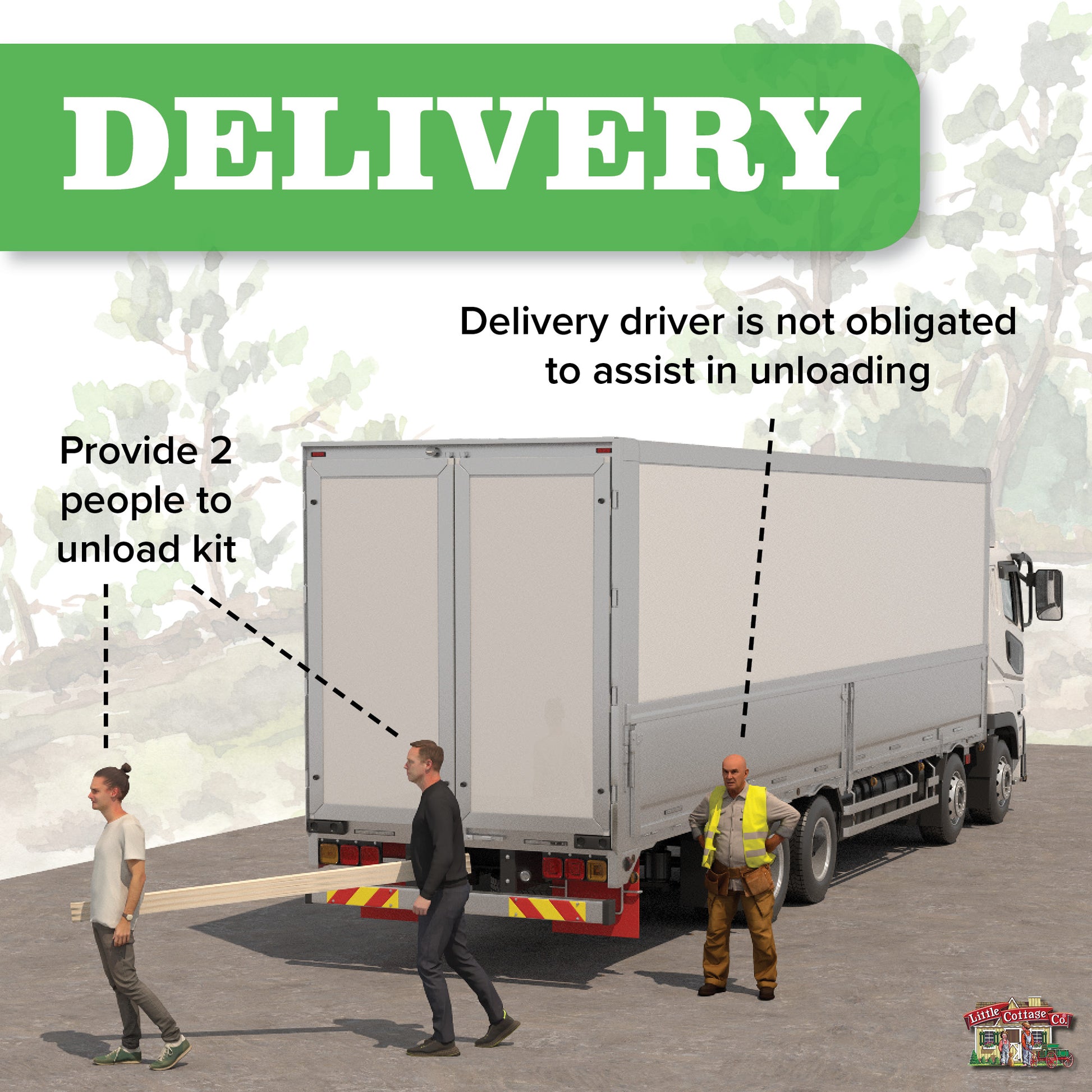 delivery process for shed