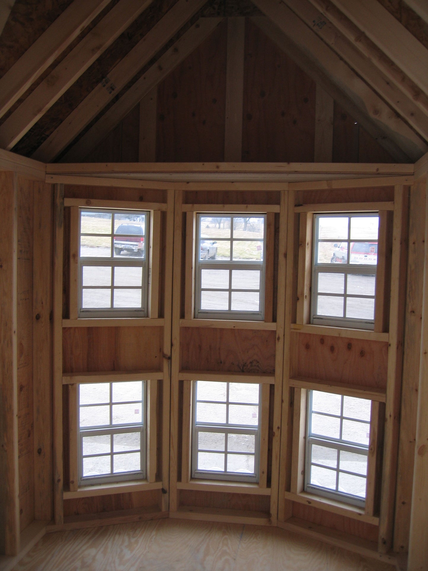 Sara's Victorian Mansion playhouse interior showing windows